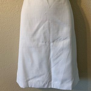 Anne Klein Women's 10 Ivory Tweed Pencil Skirt NWT